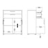 Prima Bookcase 1 Shelf with 2 Drawers and 2 Doors in Oak